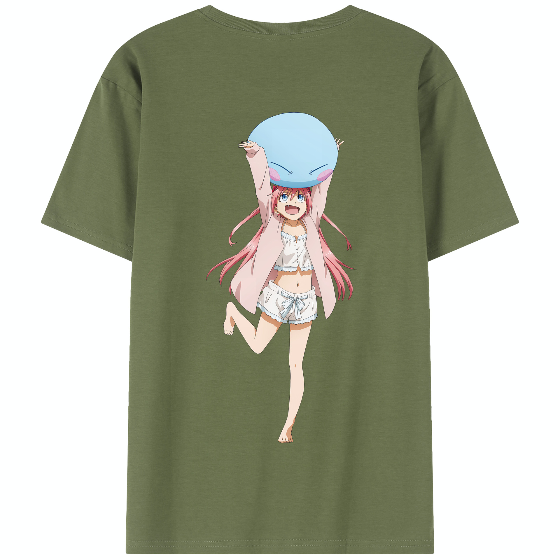 （画像用） 転スラ Regarding Reincarnated to Slime 綿100％半袖Tシャツ（背面プリント）